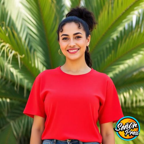 Custom Red Tshirt printing - Custonm Heat press on red tshrits