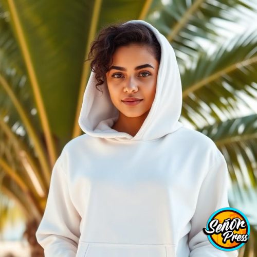 SenorPress.com Custom Hoodie printing Press White Hoodies - Custom Design Print on White Hoodies