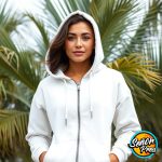 Custom Zipper Hoodie Press on White Zipper Hoodies